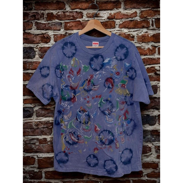 Supreme Clowns Tee Bleached Navy FW19 Week 17 Men’s Medium 100% Cotton