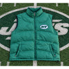 New York Jets Reebok NFL On Field Down Puffer Vest Men's 2XL Green Full Zip