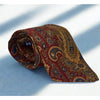 Polo Ralph Lauren Paisley Silk Tie USA Handmade Vintage Burgundy Gold Neckwear