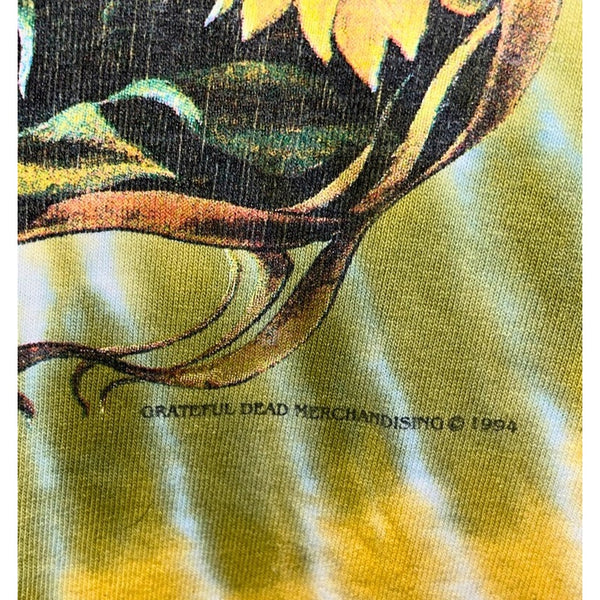 Grateful Dead Vintage 1994 GDM Richard Biffle Grateful Grower Sunflower XL Tee