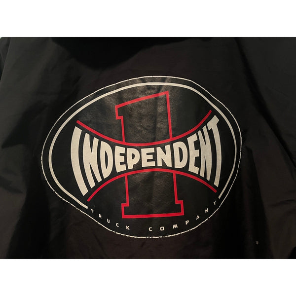 Independent Truck Company Y2K Anorak Windbreaker Jacket Mens XL Black Hooded ITC