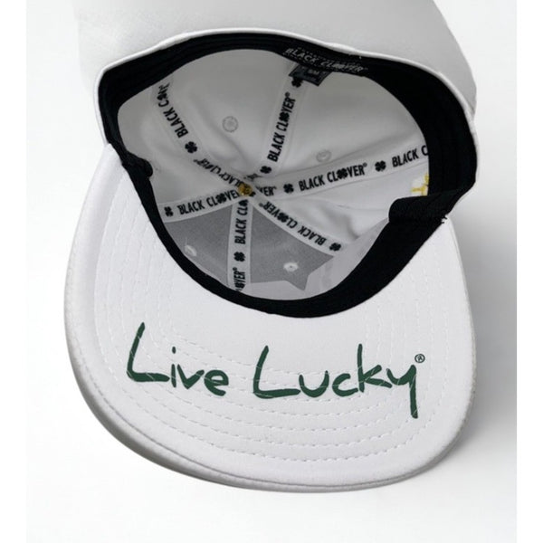Black Clover Premium Clover 16 Flex Fit Hat White S/M Nick's Camp NWT Golf Cap