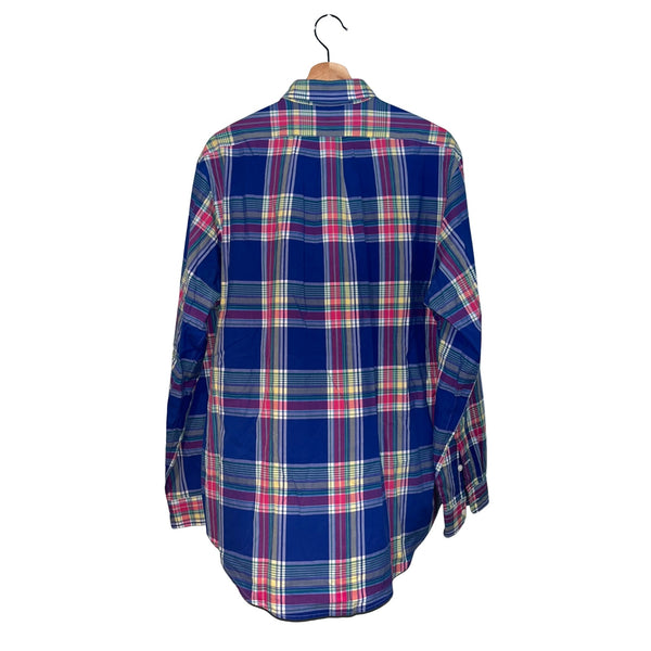 Polo Ralph Lauren Classic Fit Flannel Plaid Workshirt Mens Large L EUC