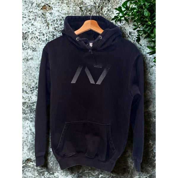 A7 Bar Grip Hoodie Men S Black Powerlifting Sweatshirt Textured Back Logo EUC