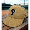 Philadelphia Phillies New Era 59FIFTY Khaki Suede Monogram Fitted Hat 7 1/8