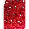 Christian Dior Monsieur Geometric Red Silk Tie Made in USA Fabric VTG