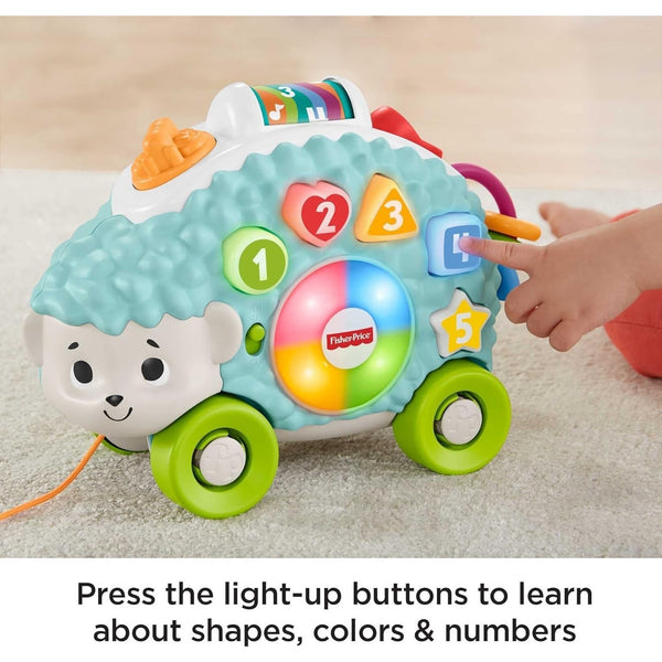Fisher-Price Linkimals Happy Shapes Hedgehog Pull Toy Lights Music NIB