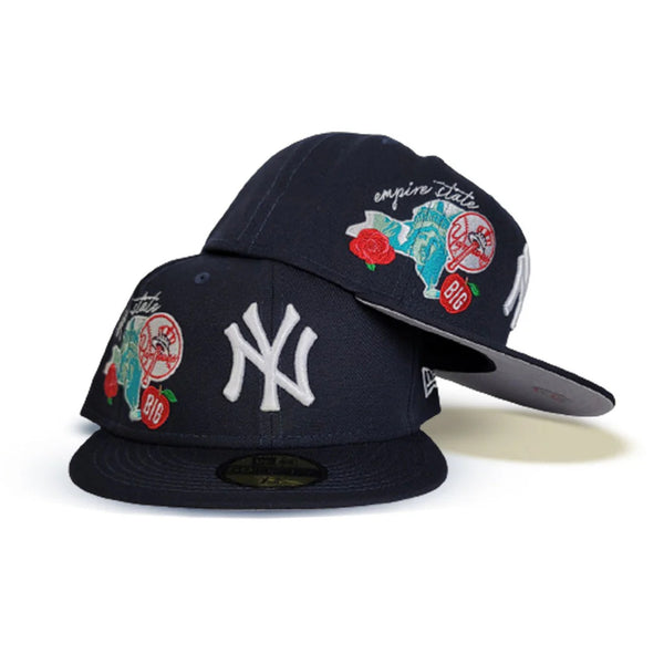 New York Yankees New Era 59FIFTY Empire State Cluster Hat 7 3/4 MLB Navy NWT