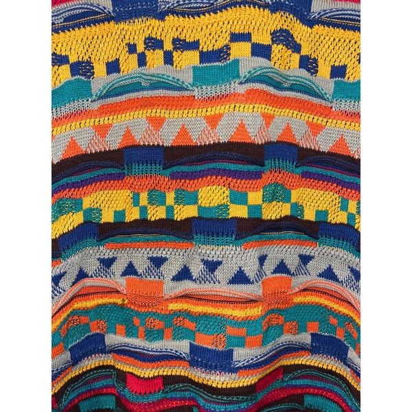 Leoniak Coogi Style 3D Knit Sweater XL Chunky Crew Vintage Biggie Smalls