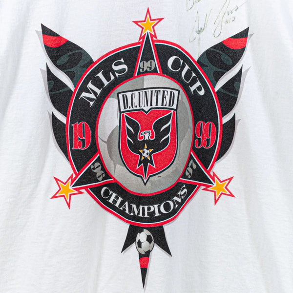 Jeff Agoos Signed DC United 1999 MLS Cup Champions T-Shirt Adidas USA World Cup
