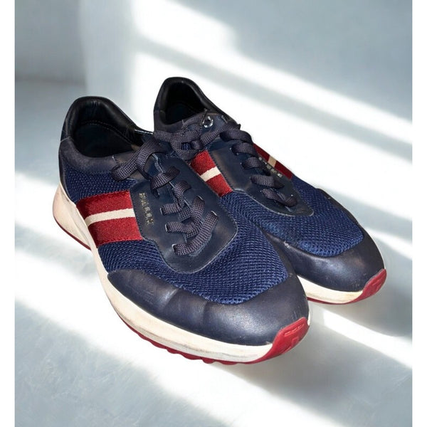 Bally Daryn-T Sneakers Men’s 11D Mesh Leather Red Ink Shoes MSRP $630