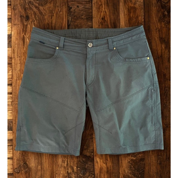 KUHL Renegade Shorts Mens 38 Gray Ripstop Hiking Outdoor Cargo Trail Stretch 8"