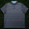 Rhone Golf Polo Shirt Men's M Gray Blue Camo Performance Stretch Short Sleeve