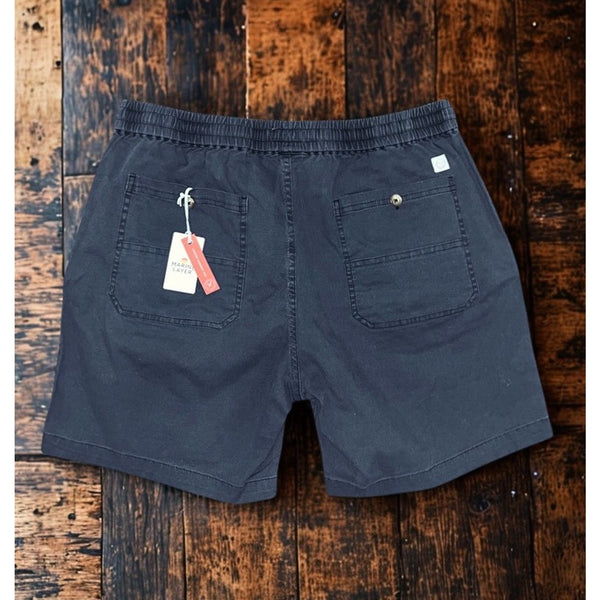Marine Layer Saturday Shorts Mens L Asphalt Drawstring Stretch Canvas NWT 7"