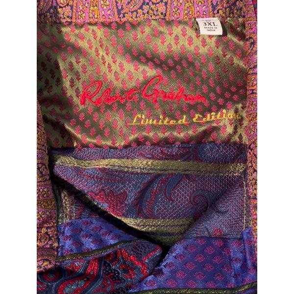 Robert Graham Doosland Stane Limited Edition Silk Shirt 3XL Classic Paisley NWOT
