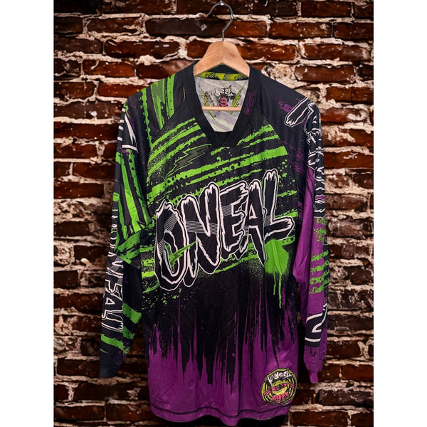 O'Neal Mayhem Crypt Motocross Jersey Monster Energy Style Y2K Purple Green S