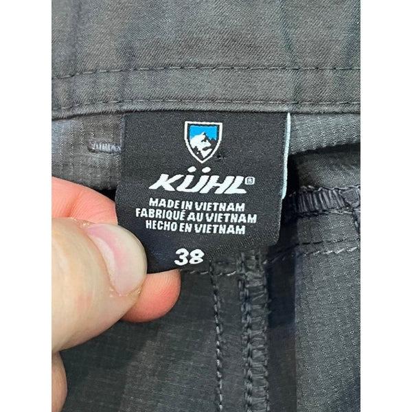 KUHL Renegade Shorts Mens 38 Gray Ripstop Hiking Outdoor Cargo Trail Stretch 8"
