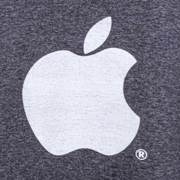 Apple Macintosh Employee T Shirt Small Y2K Hanes 50/50 Gray Logo Tee