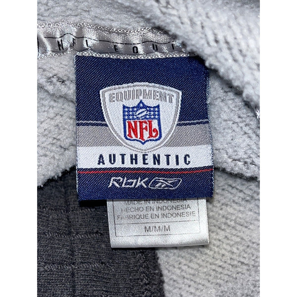 New England Patriots Hoodie M Gray Bill Belichick Y2K Pullover Equipment Reebok
