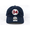 Boston Red Sox David Ortiz Big Papi #34 Retirement ‘47 Clean Up Hat Navy NWT