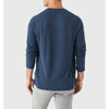 Faherty Cloud Henley Long Sleeve Navy Blue Heather Sz. 2XL NWOT Pima Cotton $98