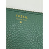 Fossil Zip Around Pebbled Leather Wallet Mint Green Gold Hardware Clutch