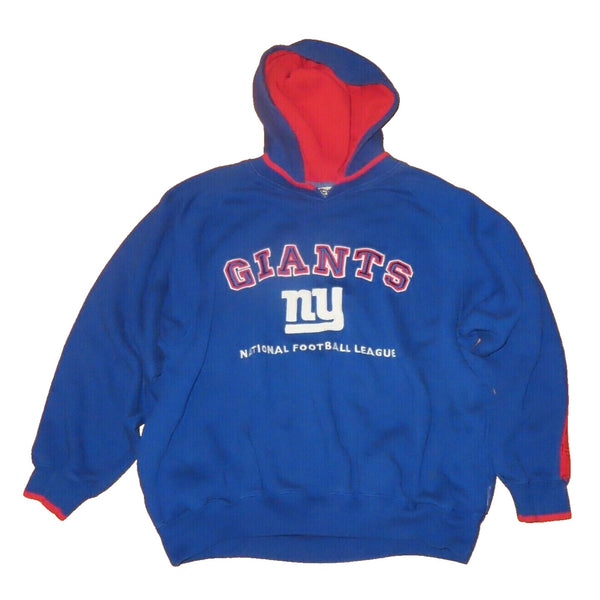 New York Giants Lee Sport Hoodie Sweatshirt Blue Stitched Logo Mens Medium M