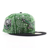 Philadelphia Eagles 75 Years New Era 59FIFTY Paisley Green Fitted Hat Sz 7 1/2