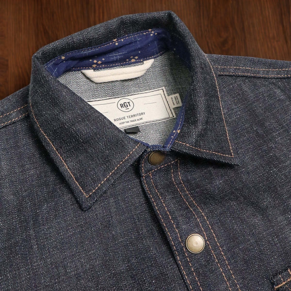 Rogue Territory Cryptic Japanese Selvedge Denim Service Shirt 2XL RGT Rare NWOT