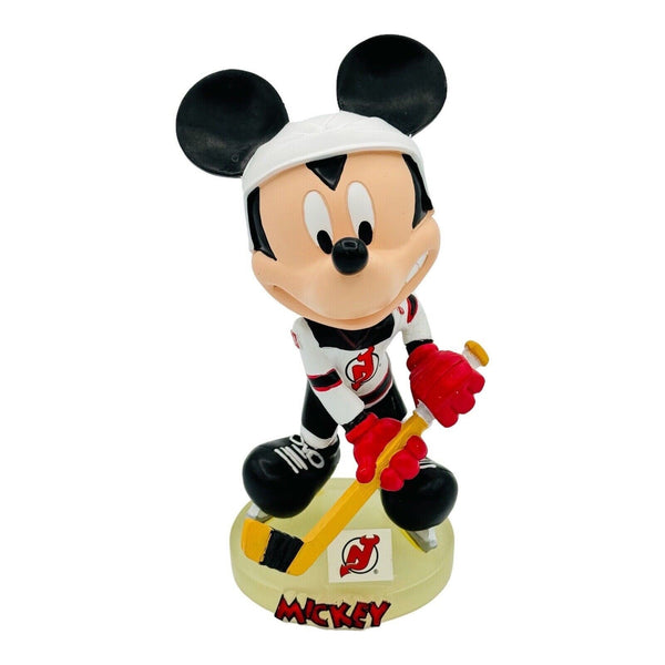 Disney Face Off Mickey Mouse NJ Devils Hockey Player 7" Bobble Head 2003