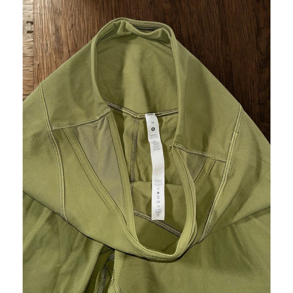 Lululemon Nulu Crisscross Mesh Stirrup Tight Green Leggings Sz 10 LW5ERXS
