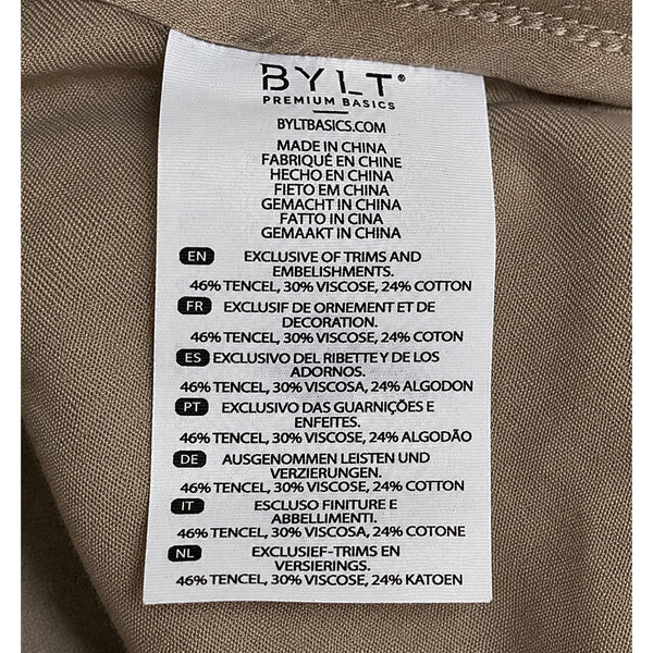 BYLT Basics Paloma 2.0 Short Sleeve Button Up Shirt Men's Large Taupe NWOT