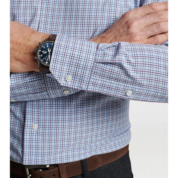 Peter Millar Crown Crafted Fitch Poplin Shirt L Performance Plaid NWOT $200