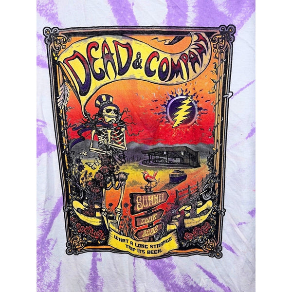 Grateful Dead Dead & Company Summer Tour 2022 Tie Dye T-Shirt Men's L Graphic