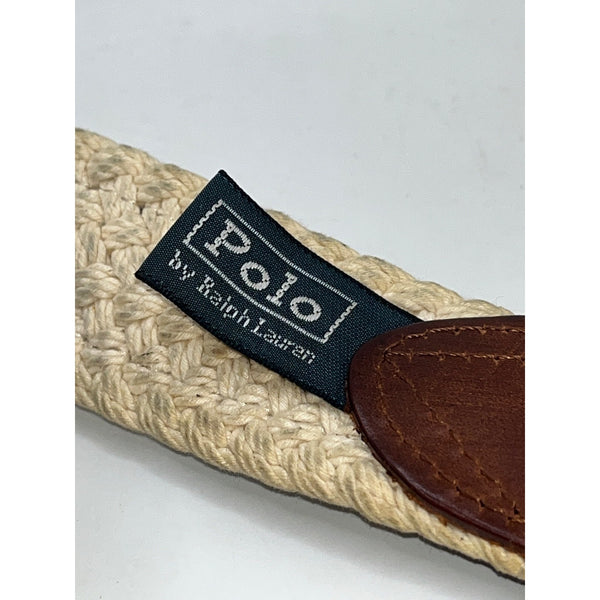 Polo Ralph Lauren Nautical Rope Belt Size 38 Lighthouse Knots D-Ring Vintage