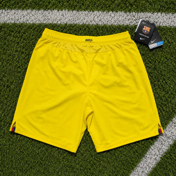 FC Barcelona Nike 2012 2013 Away Match Shorts Yellow Dri-FIT NWT Men's XL Rare