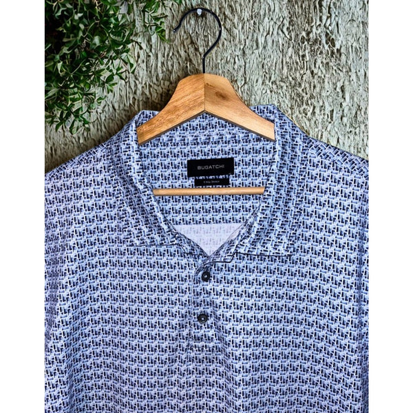 Bugatchi OoohCotton Tech Polo Shirt 2XL 8-Way Stretch Performance NWOT