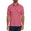 Robert Graham Baritone Clubhouse Golf Polo Shirt Mens M Red Pink Performance NWT