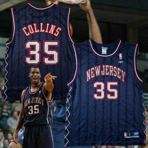 Jason Collins New Jersey Nets Reebok Jersey Y2K Size L Rare LGBTQ Vintage