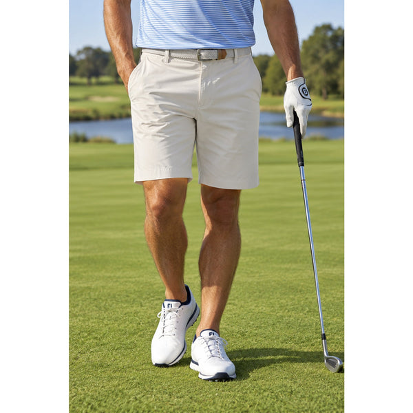 Peter Millar Salem Performance Golf Shorts Men's 40 Stone Khaki 9" NWOT