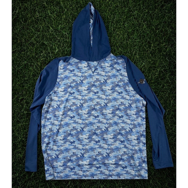 Johnnie-O Dash Performance Hoodie XL Lake Blue Green Brook Golf Club NJ NWOT