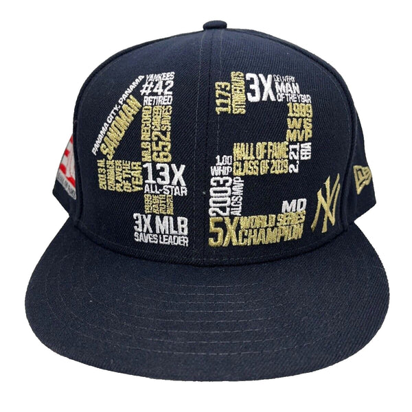 Mariano Rivera New York Yankees HOF 42 Stats Hat New Era Sz 8 Fitted 59Fifty