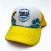 Samuel Adams Summer Ale Foam Trucker Hat Yellow Mesh Snapback Beach Beer Cap