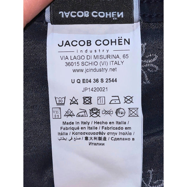 Jacob Cohen Bard Classic Chino Pants Navy Cotton Stretch Slim 34x32 Italy $415
