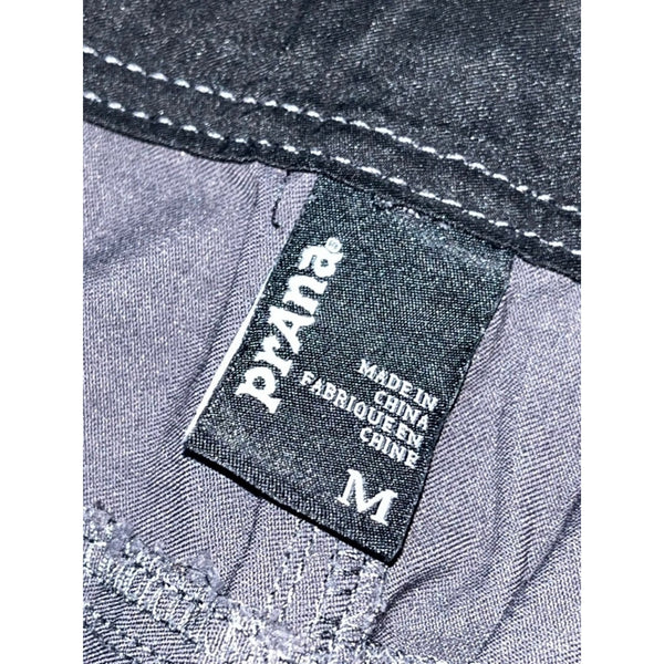 Prana Cropped Pants Womens M Gray Belted Hiking Capri Lightweight Stretch