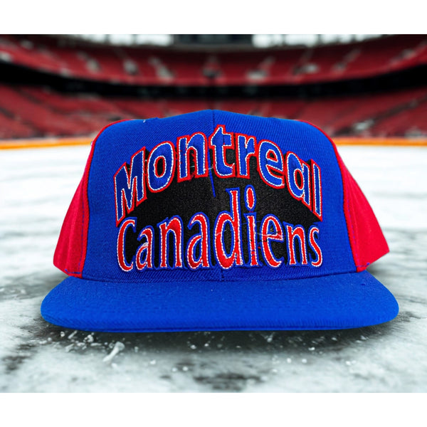 Montreal Canadiens AJD Snapback Hat NHL 90s Double Arc Logo NWOT Cap Vintage