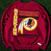 Washington Redskins Sweatshirt L Team Rated 90s NFL Burgundy Crewneck USA VNTG