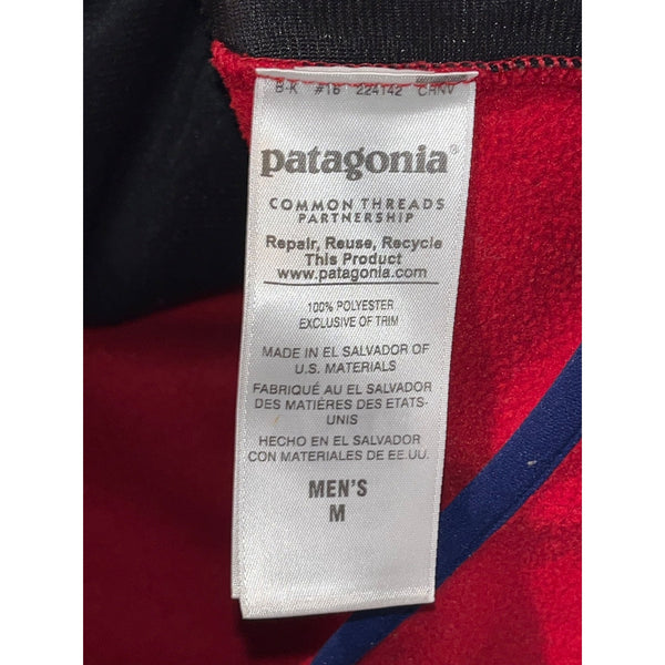 Patagonia Synchilla Snap-T Fleece Vest Men’s M Red Navy FA15 Retro Outdoor