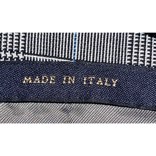 Brooks Brothers Gray Blue Plaid Wool Blazer Sport Coat Mens 40R Made In Italy