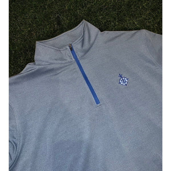 Bayonne Golf Club Peter Millar Crown Sport Perth 1/4 Zip Pullover Sz L Blue NWOT